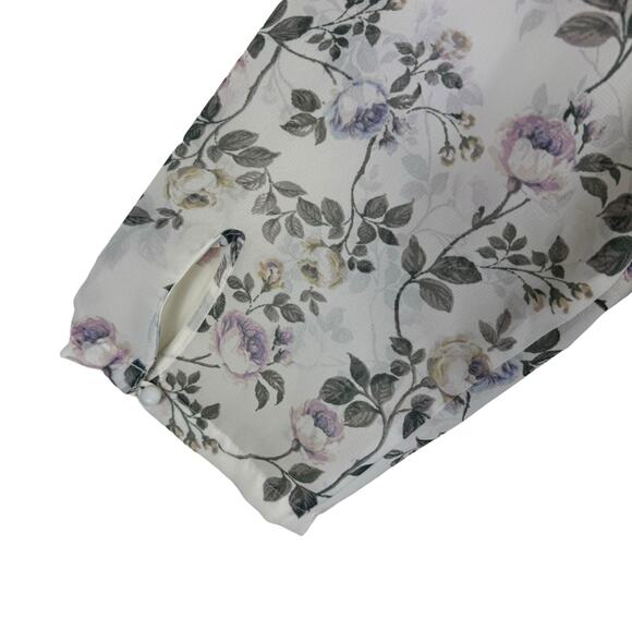 LC Lauren Conrad Runway NWT Floral Sheer 3/4 Sleeve Lace Crochet Blouse Size XXL - Picture 5 of 10